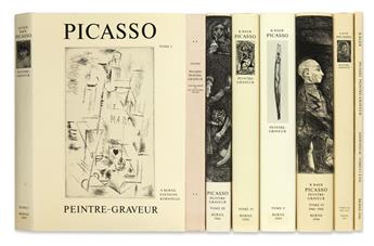 (PICASSO, PABLO.) Geiser, Pablo and Brigitte Baer. Peintre-Graveur Volumes I-VII, with Addendum.